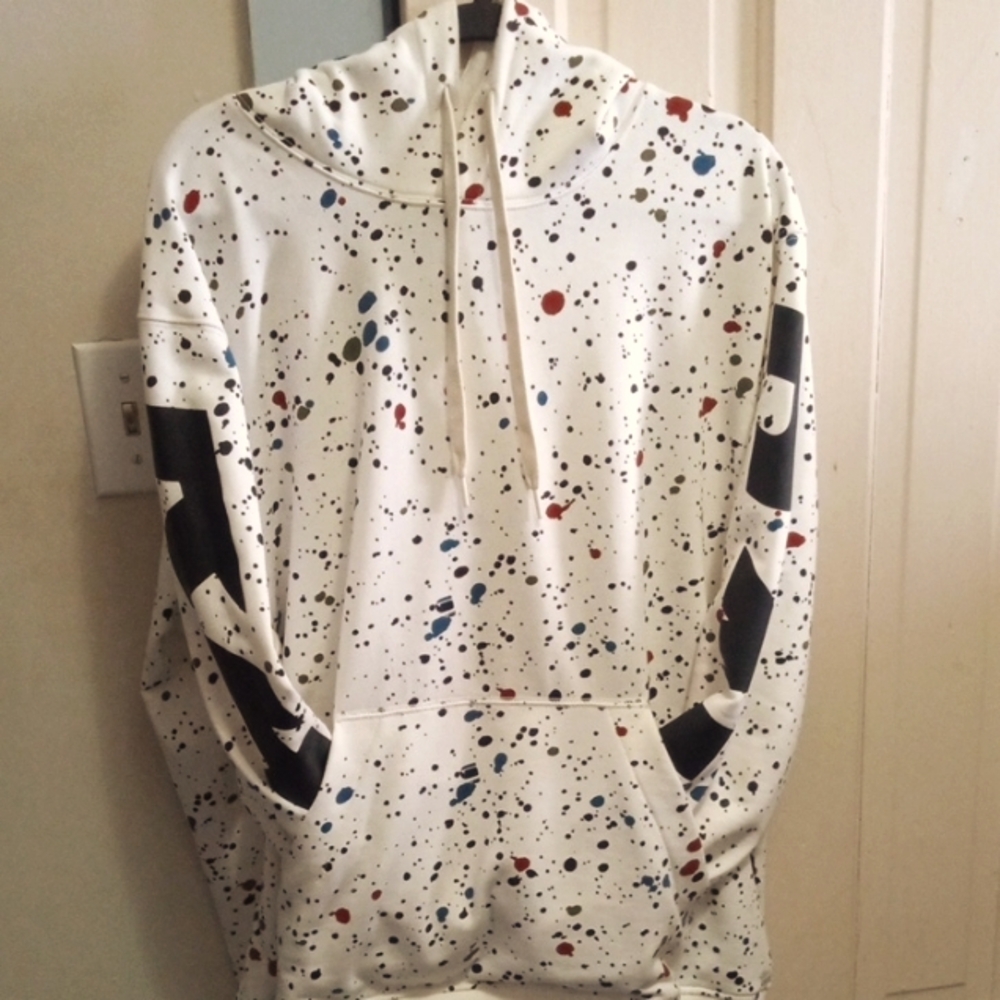 G-Star Raw White Hoodie with Splatter Print Xxl Rare...